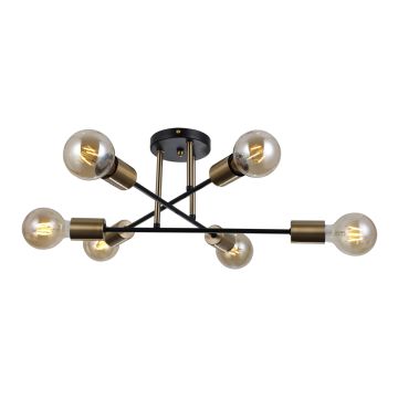 Plafonlámpa FORMIO PND-4052-6-BL-HBR 6x40W/E27 IP20 a Italux-tól