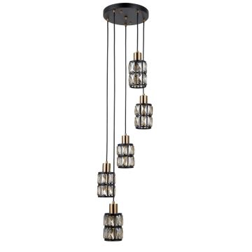 Függőlámpa Menfi PND-44236-5-BK-GD 5x40W/E27 IP20 a Italux-tól