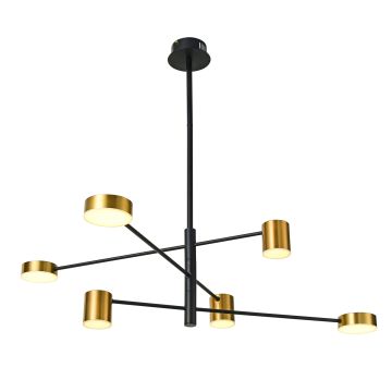 Függőlámpa REMDAL PND-16374-6-BK-GD-4K 4000K 36W/LED 2700LM IP20 a Italux-tól