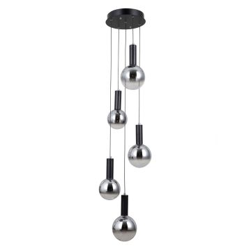 Függőlámpa Strela PND-34378-5S-BK 3000K 25W 5x25W/LED 1450lm a Italux-tól
