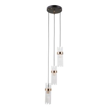 Függőlámpa Taraso PND-40760-3-BK-HBR 40W 3x40W/E14 a Italux-tól