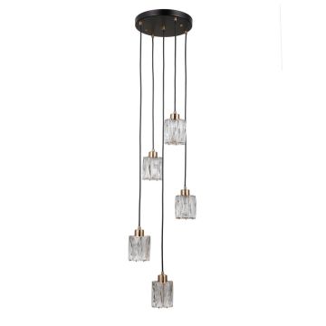 Függőlámpa Torno PND-40813-5R-BK-HBR 40W 5x40W/E14 a Italux-tól