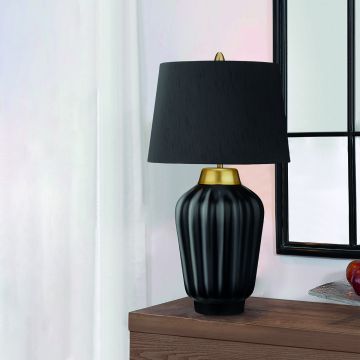 Asztali lámpa BEXLEY QN-BEXLEY-TL-BKBB 1x60W/E27 a Quintiesse-tól