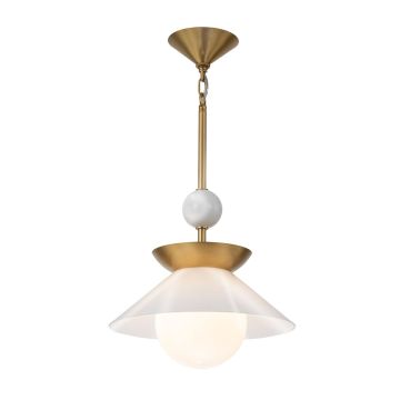 Függőlámpa Saucer QN-SAUCER-1P-M-AB-OPAL 40W 1x40W/E27 a Quintiesse-tól