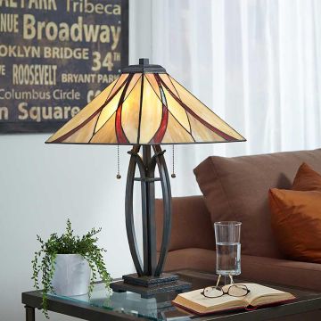 Asztali lámpa ASHEVILLE QZ-ASHEVILLE-TL 2x60W/E27 a Quoizel-tól
