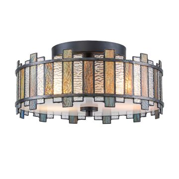 Plafonlámpa Sentry QZ-SENTRY-2SF-BK 2x40W/E27 a Quoizel-tól