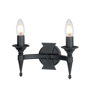 Fali lámpa SAXON SAX2-BLK 2x60W/E14 a Elstead Lighting-tól