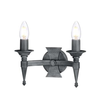 Fali lámpa SAXON SAX2-BLK-SIL 2x60W/E14 a Elstead Lighting-tól