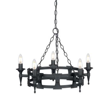 Csillár SAXON SAX5-BLK 5x60W/E14 a Elstead Lighting-tól
