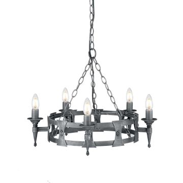 Csillár SAXON SAX5-BLK-SIL 5x60W/E14 a Elstead Lighting-tól