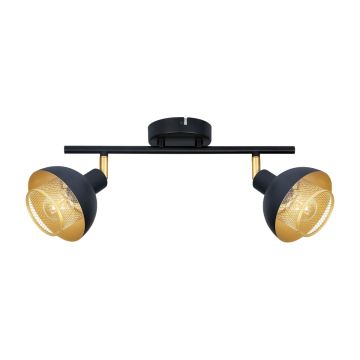 Spotlámpa Savio SPL-27357-2-BK-GD 2x40W/E14 IP20 a Italux-tól