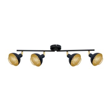 Spotlámpa Savio SPL-27357-4-BK-GD 4x40W/E14 IP20 a Italux-tól