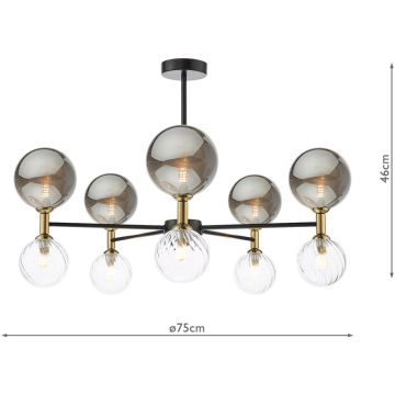 Plafonlámpa Takara TAK2354-03-24 10x20w/g9 ip20 a Dar Lighting-tól